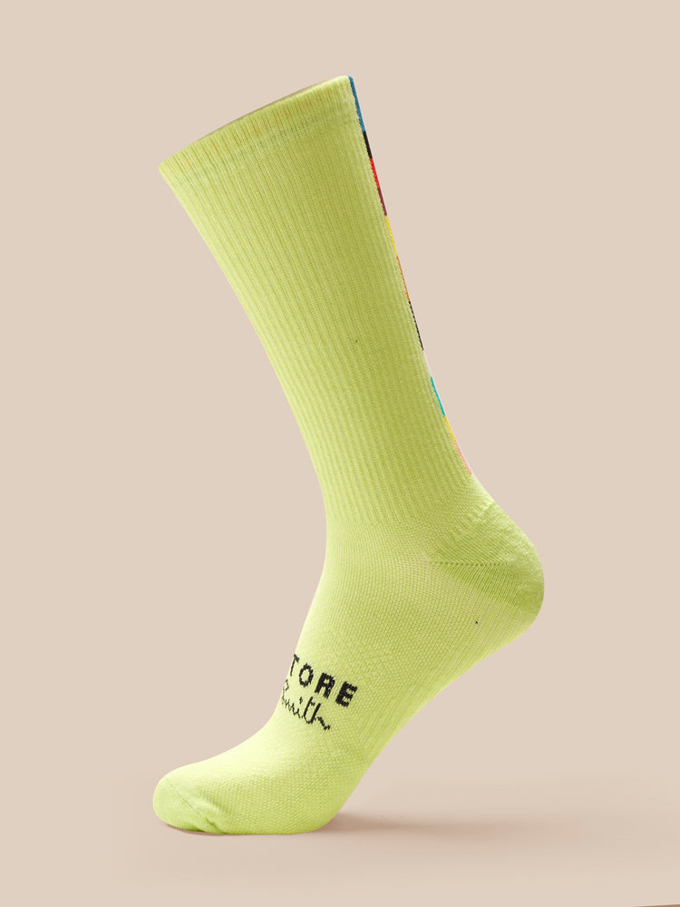 Unisex Castore x Paul Smith 2 Pack Technical Socks - Lime