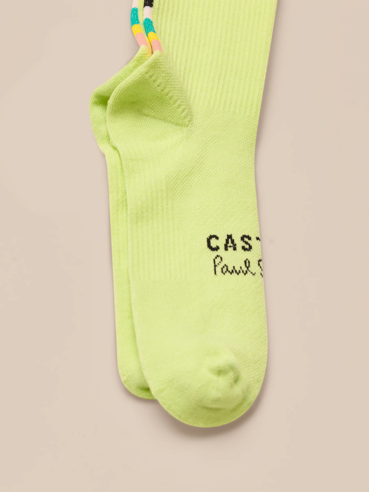 Unisex Castore x Paul Smith 2 Pack Technical Socks - Lime