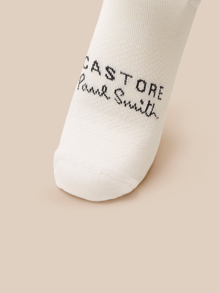 Unisex Castore x Paul Smith 2 Pack Technical Ankle Socks - Off White