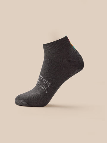 Unisex Castore x Paul Smith 2 Pack Technical Ankle Socks - Charcoal