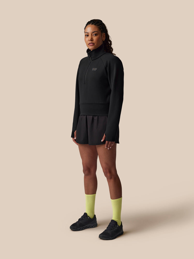 Women's Castore x Paul Smith Long Sleeve Technical Half Zip Top - Black