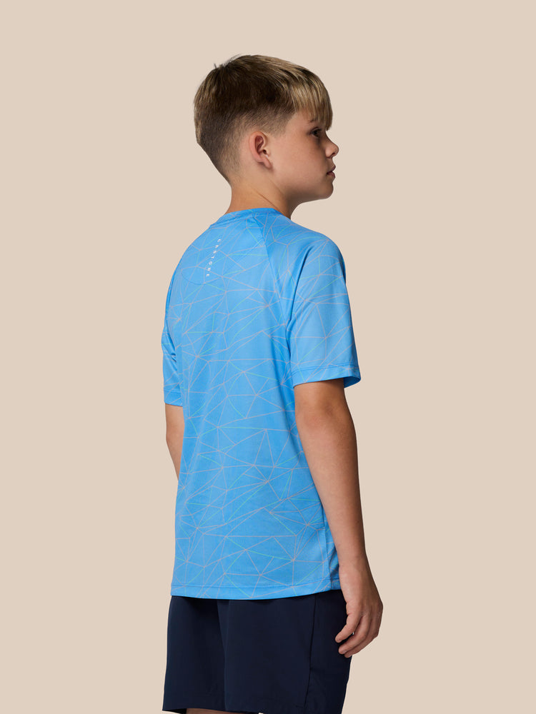 Junior Adapt All Over Print Short Sleeve T-Shirt - Cool Blue