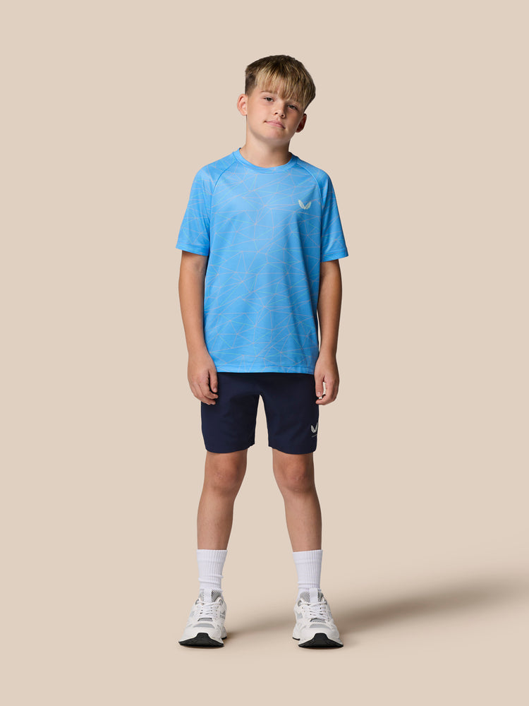 Junior Adapt All Over Print Short Sleeve T-Shirt - Cool Blue