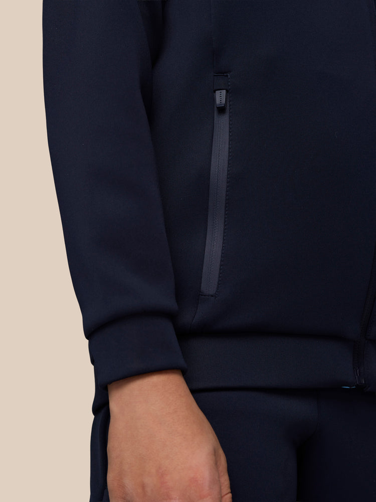 Junior Scuba Full Zip Through Long Sleeve Jacket (Unisex) - Navy