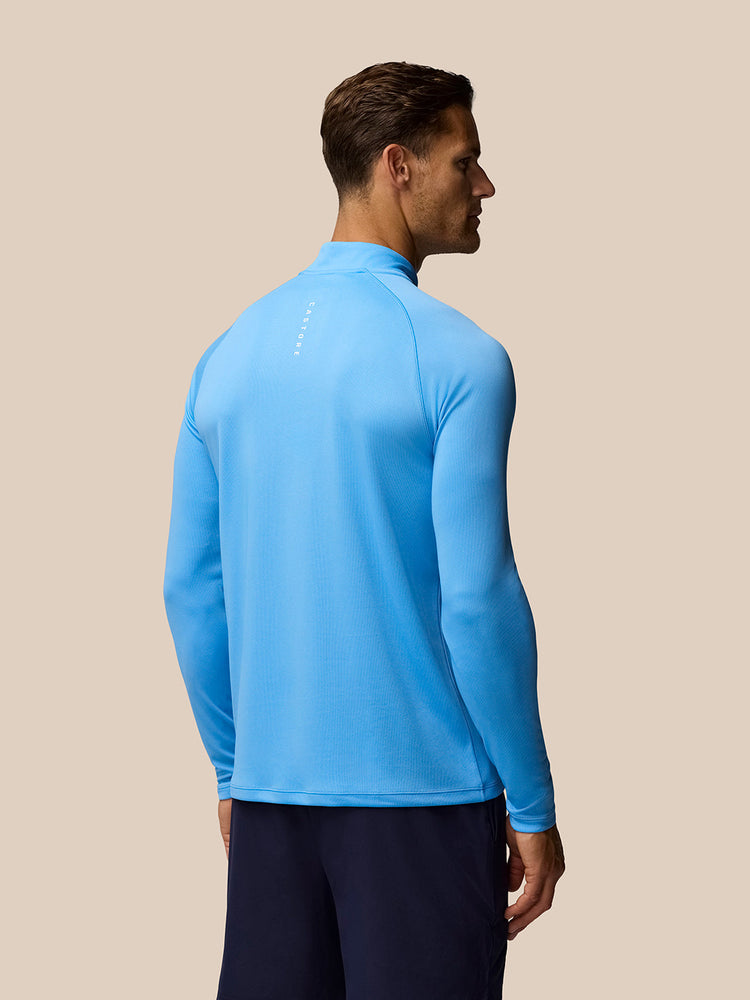Men's Adapt Quarter Zip Long Sleeve Top - Cool Blue