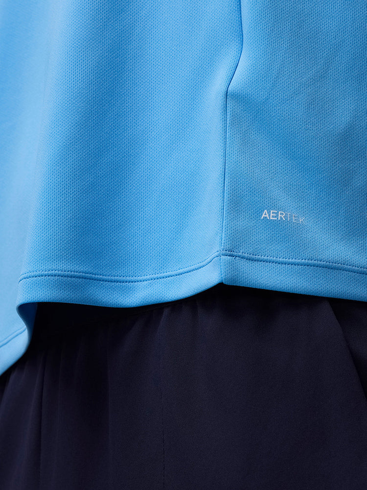 Men's Adapt Quarter Zip Long Sleeve Top - Cool Blue