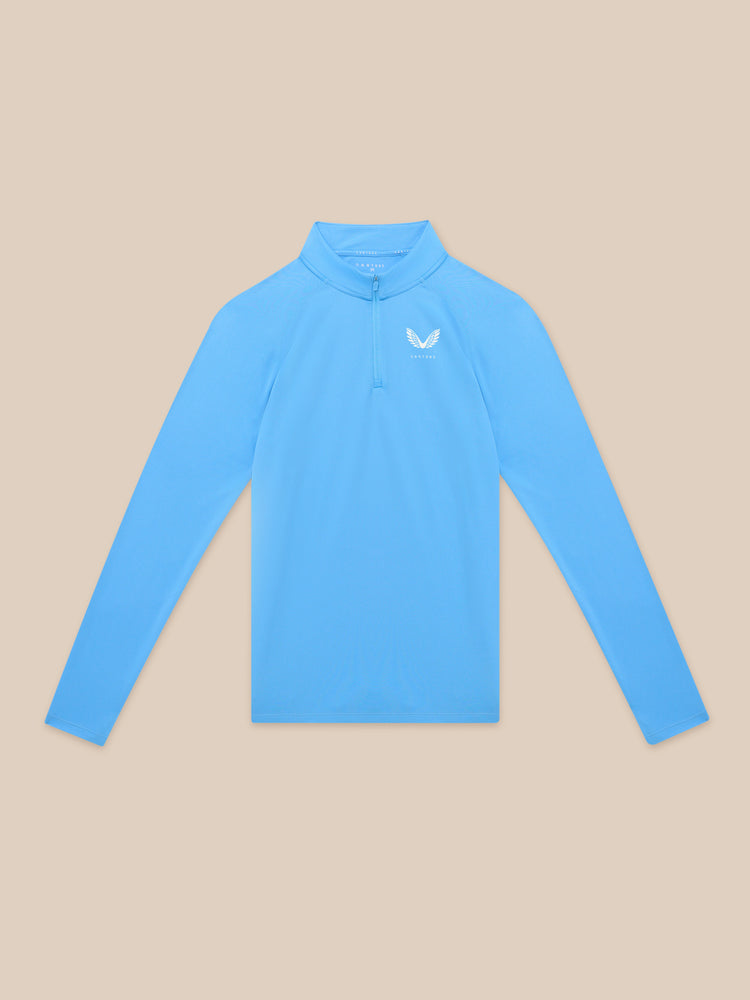 Men's Adapt Quarter Zip Long Sleeve Top - Cool Blue