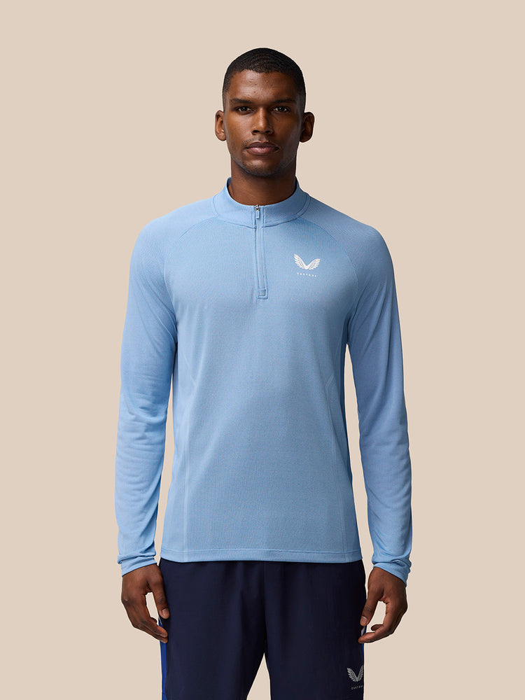 Apex Training 1/4 Zip Top - Sky blue