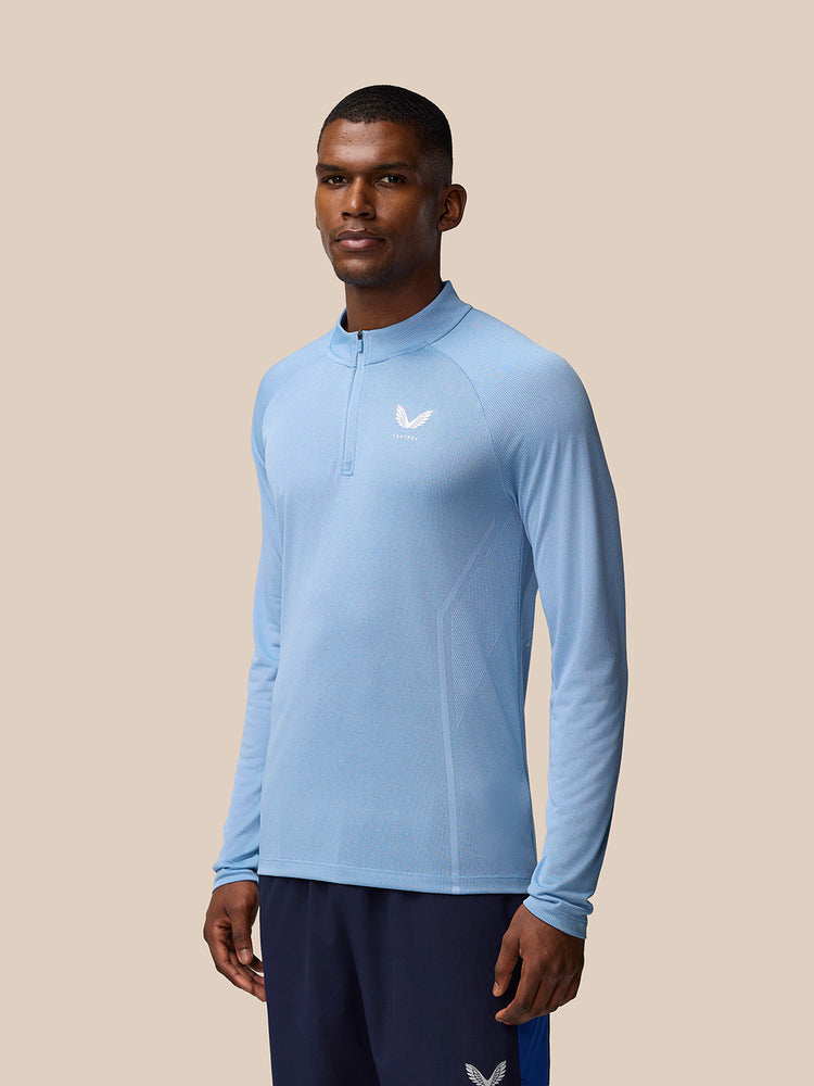 Apex Training 1/4 Zip Top - Sky blue