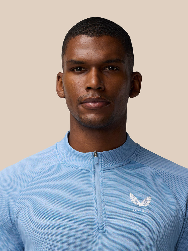 Apex Training 1/4 Zip Top - Sky blue