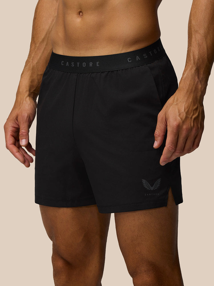Men's Adapt 5" Branded Elastic Shorts - Black