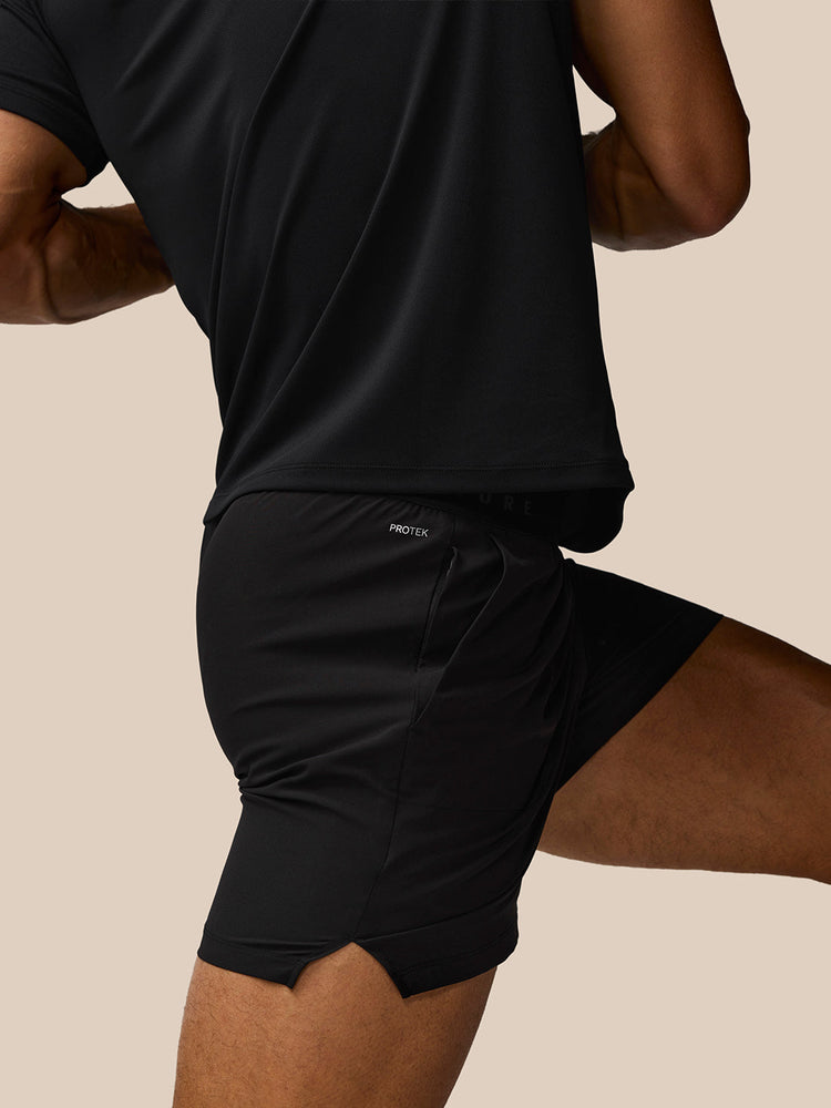 Men's Adapt 5" Branded Elastic Shorts - Black
