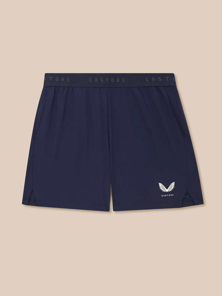 Men's Adapt 5" Branded Elastic Shorts - Navy