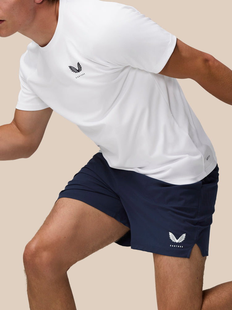 Men's Adapt 5" Branded Elastic Shorts - Navy