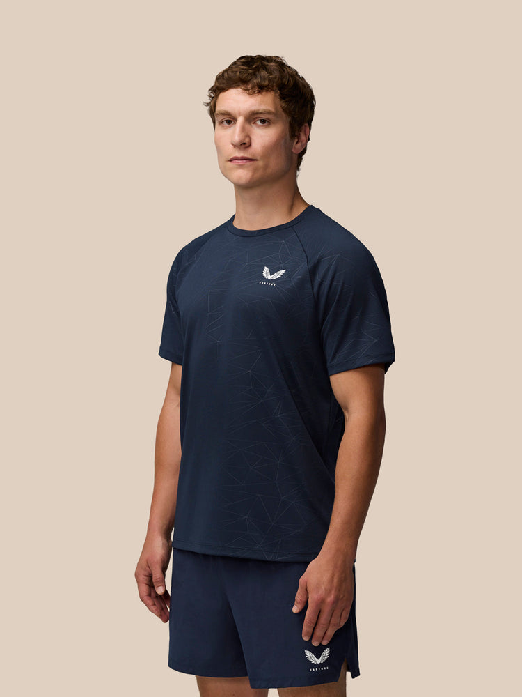 Men's Adapt All Over Print Short Sleeve T Shirt - Navy