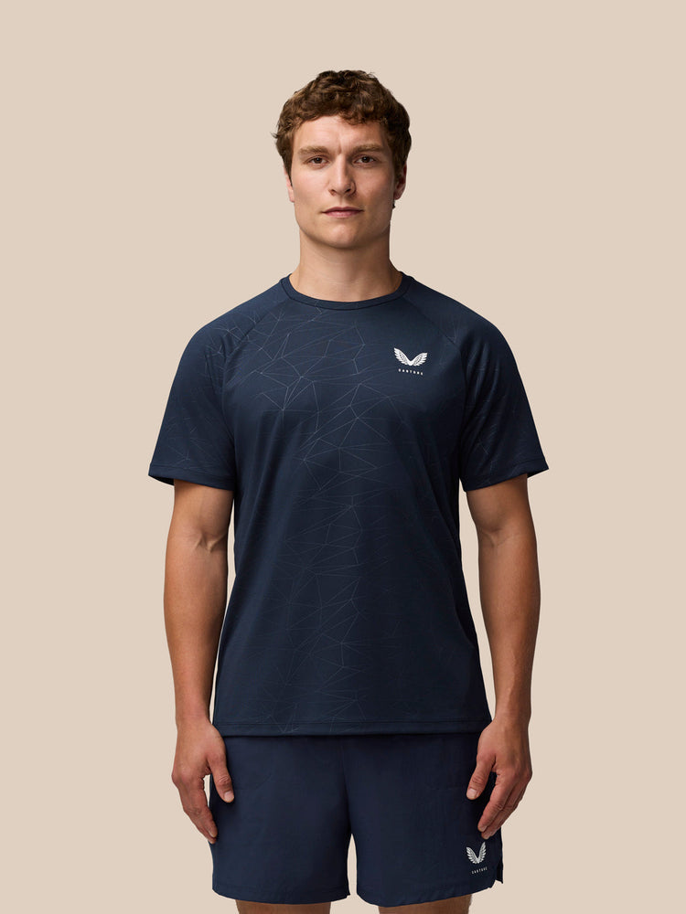 Men's Adapt All Over Print Short Sleeve T Shirt - Navy