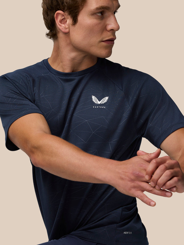 Men's Adapt All Over Print Short Sleeve T Shirt - Navy