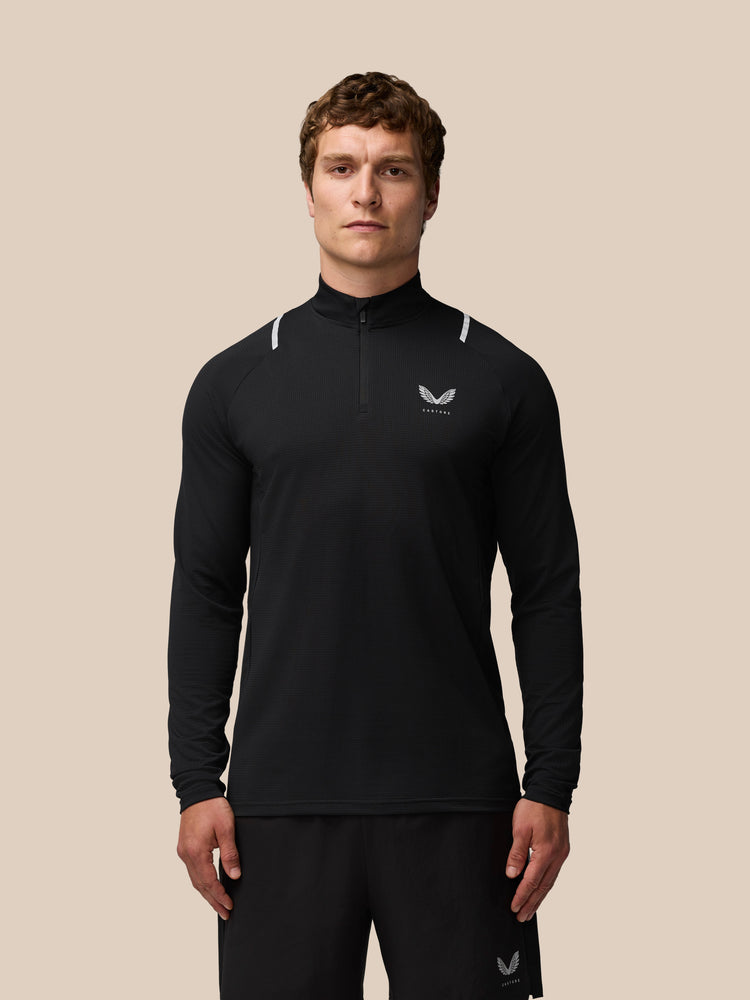 Men's Apex Quarter Zip Long Sleeve Top - Black