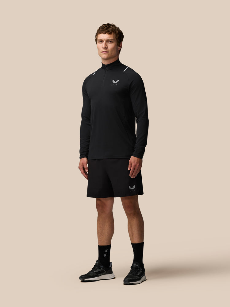 Men's Apex Quarter Zip Long Sleeve Top - Black