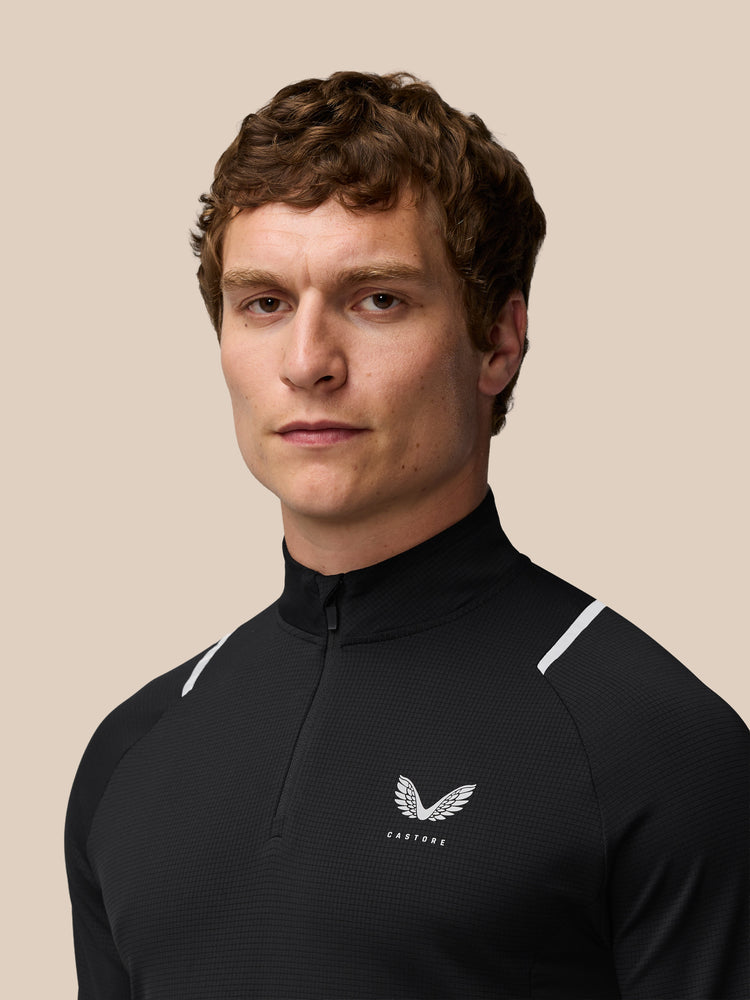 Men's Apex Quarter Zip Long Sleeve Top - Black