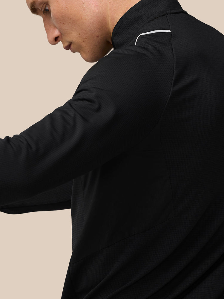 Men's Apex Quarter Zip Long Sleeve Top - Black