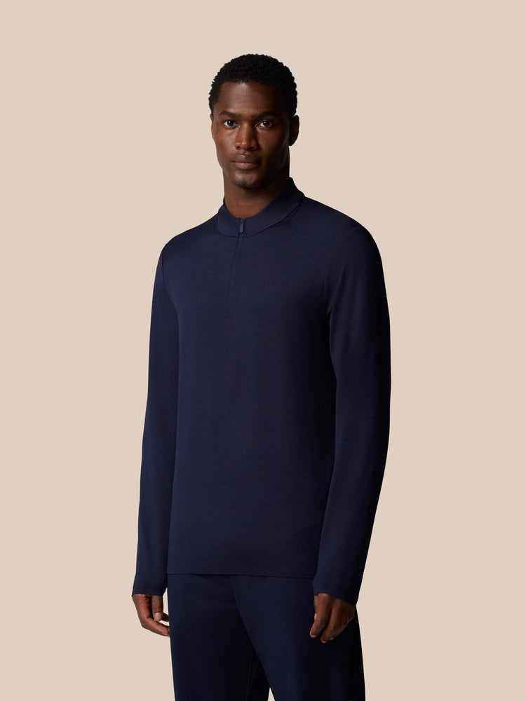 Elevated Lifestyle 1/4 Zip Top - Midnight Navy
