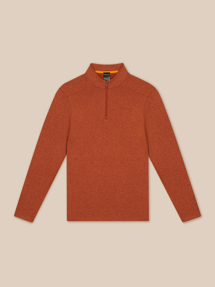Elevated Lifestyle 1/4 Zip Top - Dark Rust