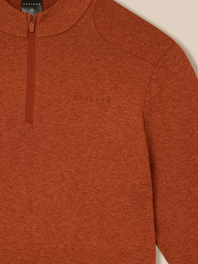 Elevated Lifestyle 1/4 Zip Top - Dark Rust