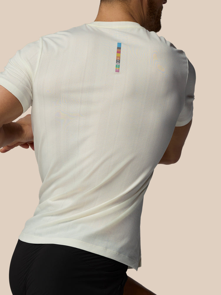 Men's Castore x Paul Smith Performance Engineered Knit Short Sleeve T Shirt - Off White