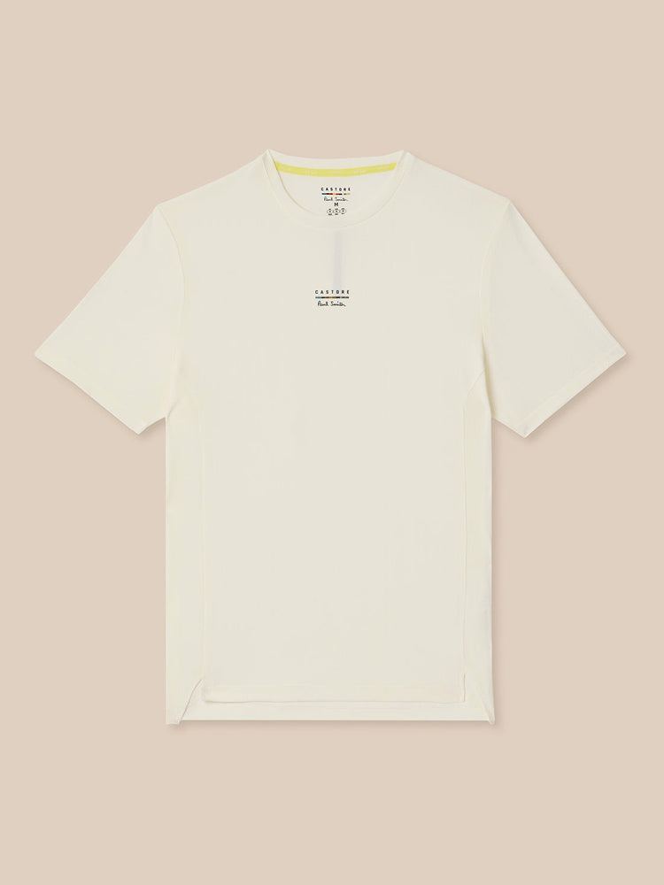 Men's Castore x Paul Smith Performance Engineered Knit Short Sleeve T Shirt - Off White