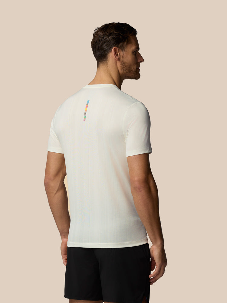 Men's Castore x Paul Smith Performance Engineered Knit Short Sleeve T Shirt - Off White