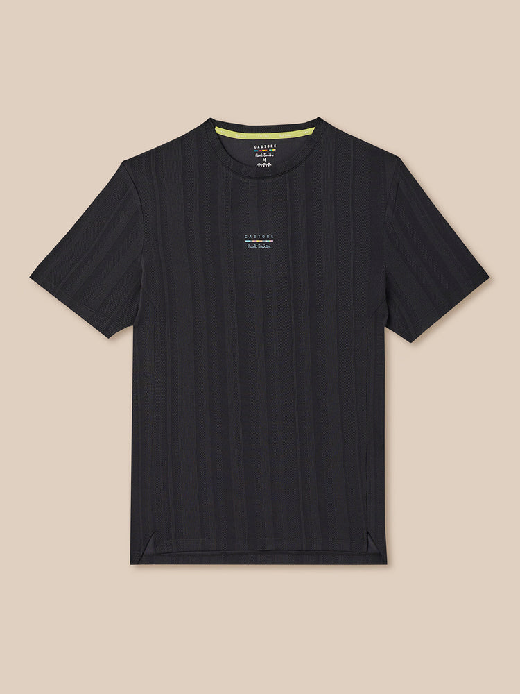 Men's Castore x Paul Smith Performance Engineered Knit Short Sleeve T-Shirt - Black