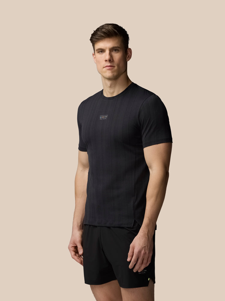 Men's Castore x Paul Smith Performance Engineered Knit Short Sleeve T-Shirt - Black