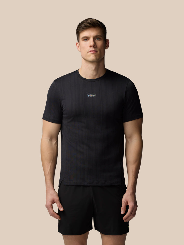 Men's Castore x Paul Smith Performance Engineered Knit Short Sleeve T-Shirt - Black