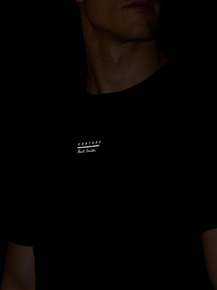 Men's Castore x Paul Smith Performance Engineered Knit Short Sleeve T-Shirt - Black