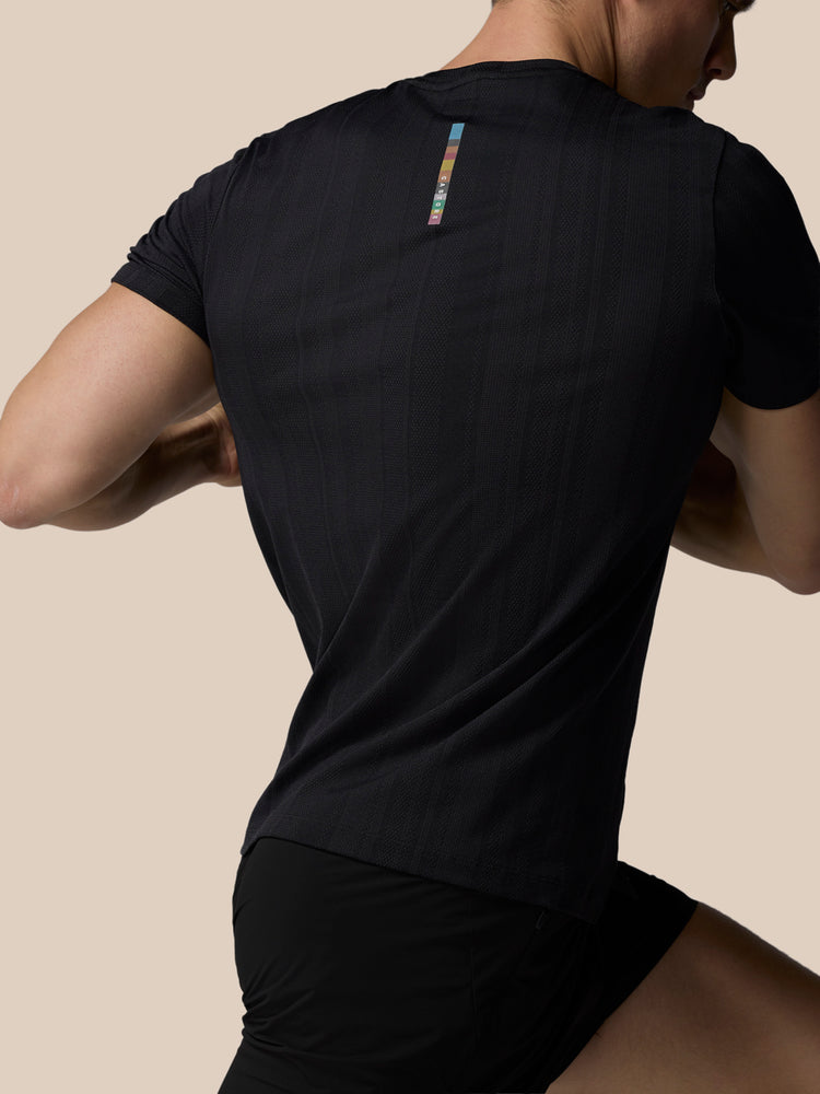Men's Castore x Paul Smith Performance Engineered Knit Short Sleeve T-Shirt - Black