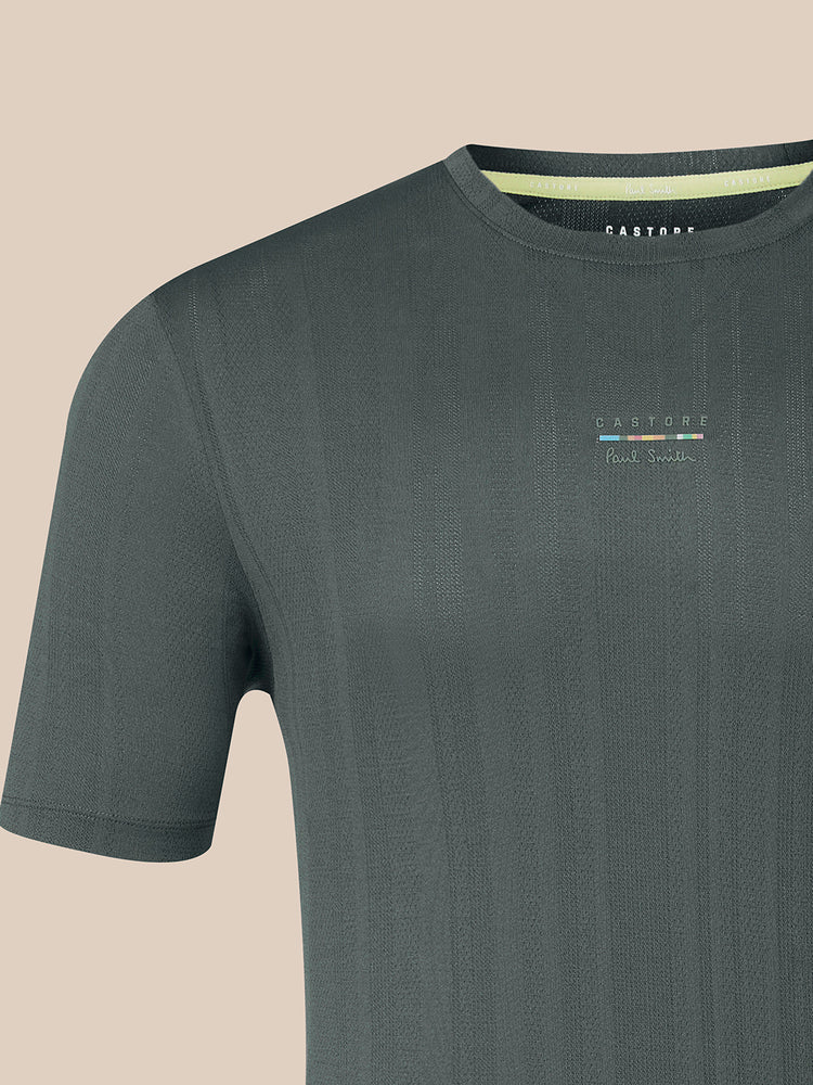 Men's Castore x Paul Smith Short Sleeve T-Shirt - Charcoal