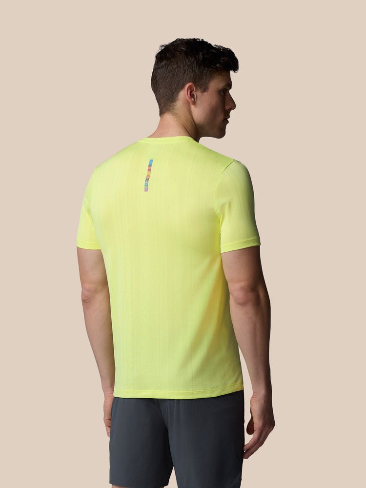 Men's Castore x Paul Smith Performance Engineered Knit Short Sleeve T Shirt - Lime