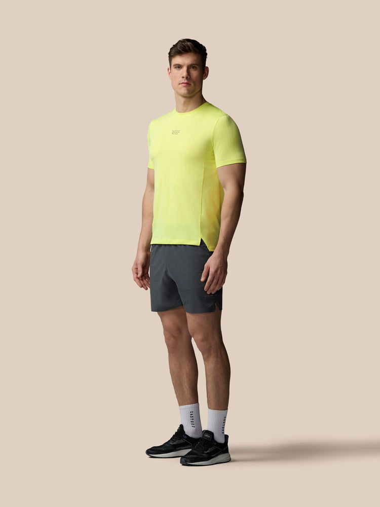 Men's Castore x Paul Smith Performance Engineered Knit Short Sleeve T Shirt - Lime