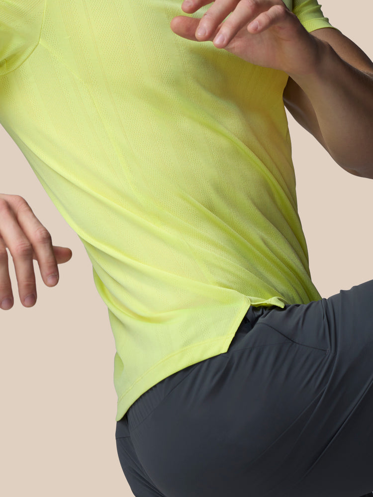 Men's Castore x Paul Smith Performance Engineered Knit Short Sleeve T Shirt - Lime
