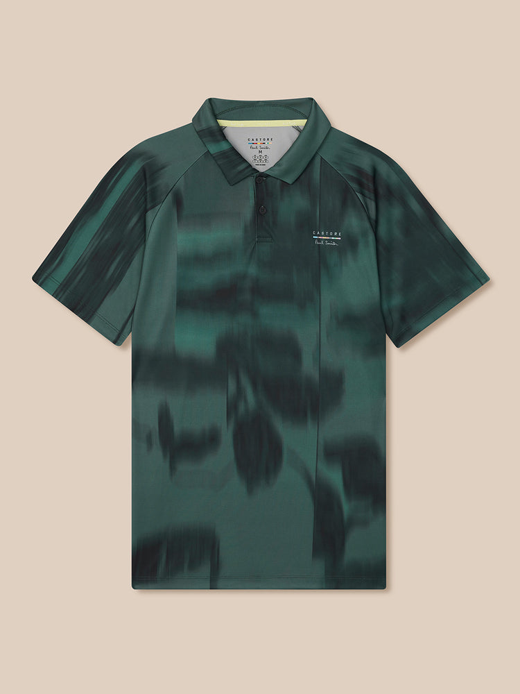 Men's Castore x Paul Smith Performance Printed Polo Top - Teal