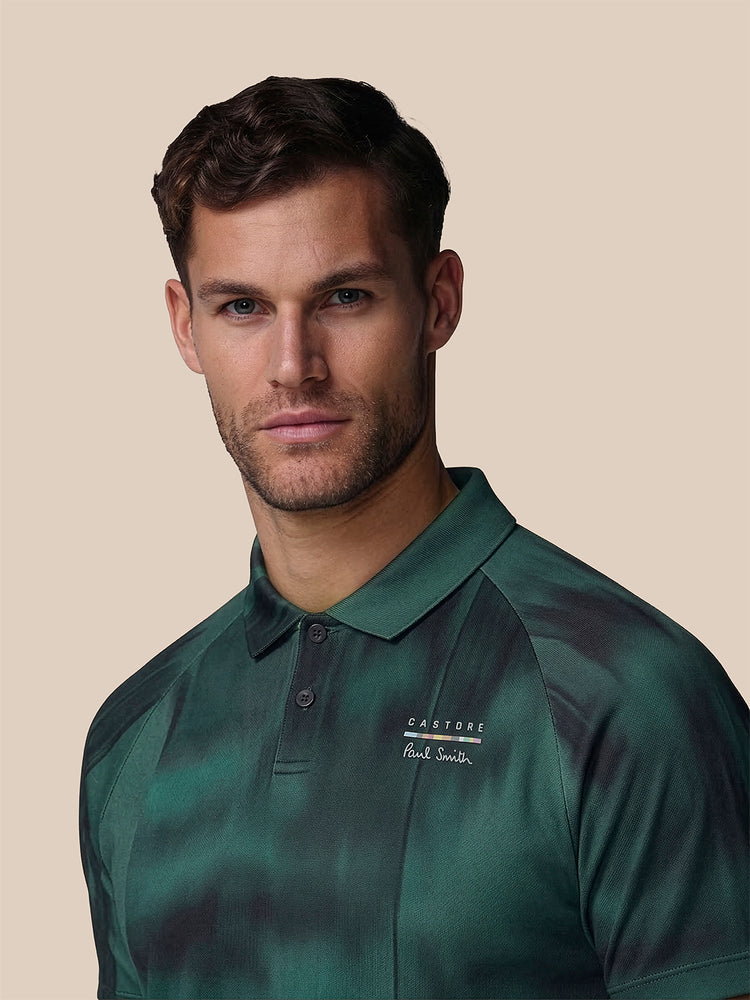 Men's Castore x Paul Smith Performance Printed Polo Top - Teal