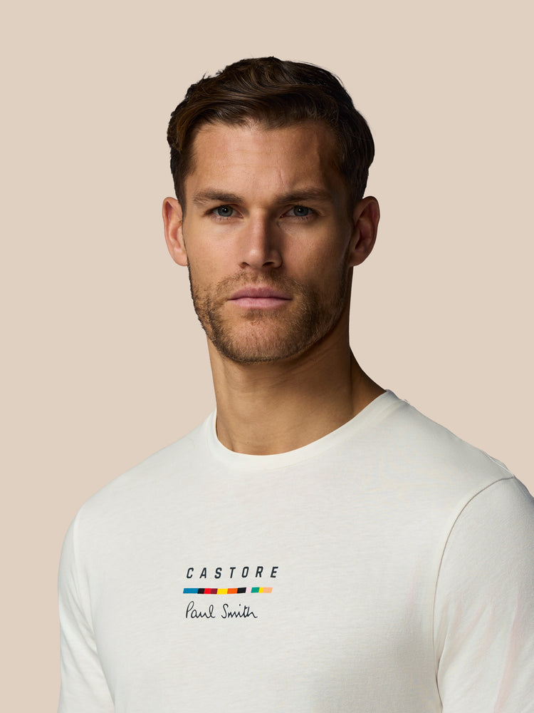 Men's Castore x Paul Smith Graphic Short Sleeve T Shirt - Off White