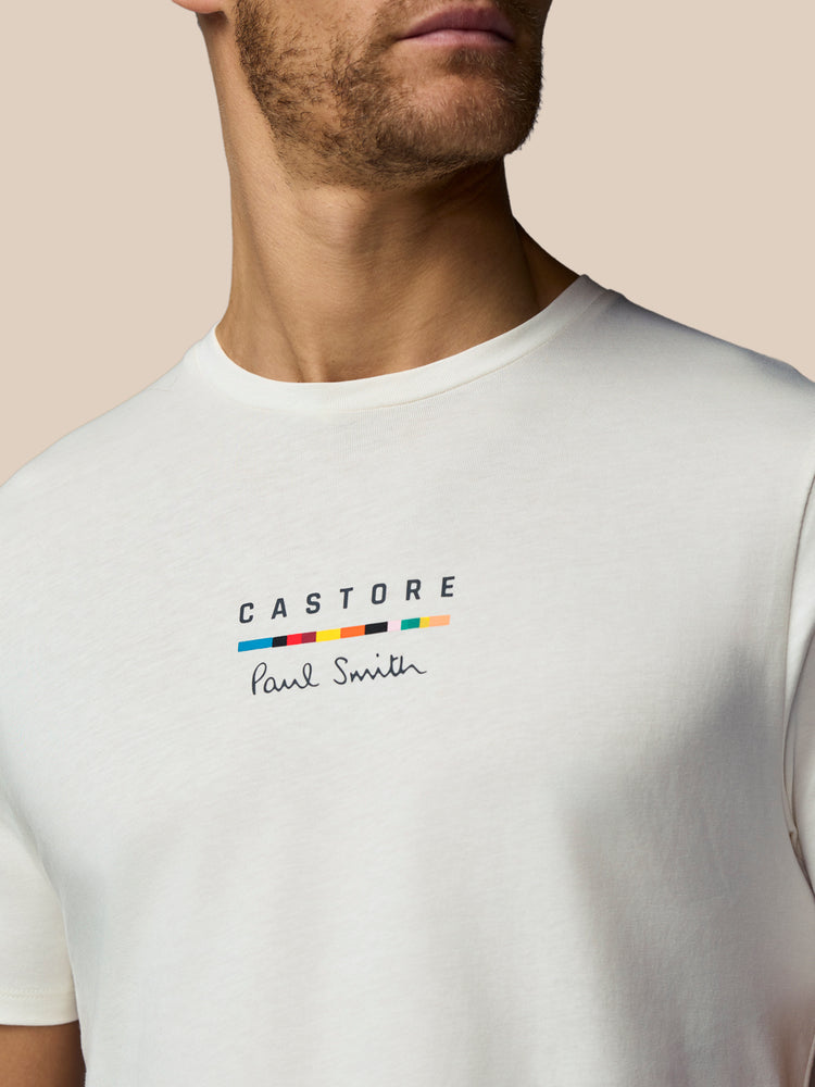 Men's Castore x Paul Smith Graphic Short Sleeve T Shirt - Off White