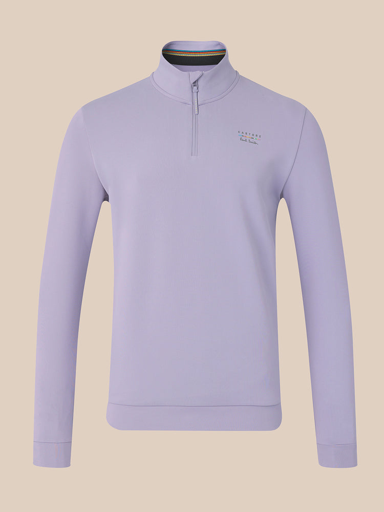 Men's Castore x Paul Smith Long Sleeve Quarter Zip - Purple