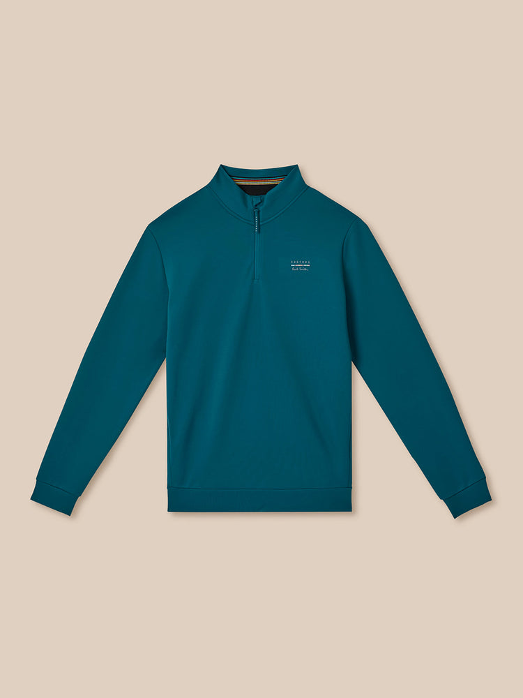 Men's Castore x Paul Smith Technical Quarter Zip Top - Teal
