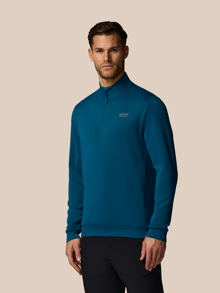 Men's Castore x Paul Smith Technical Quarter Zip Top - Teal