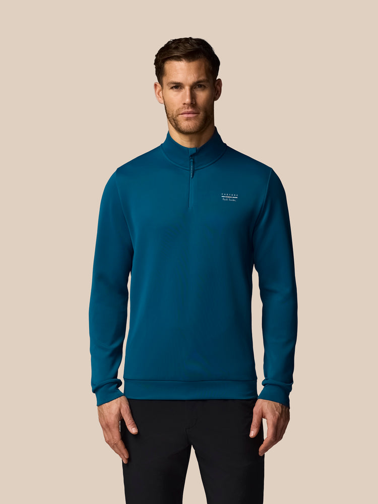 Men's Castore x Paul Smith Technical Quarter Zip Top - Teal
