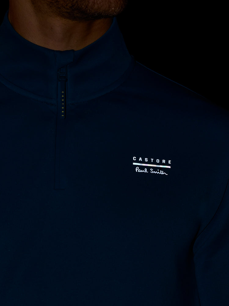 Men's Castore x Paul Smith Technical Quarter Zip Top - Teal
