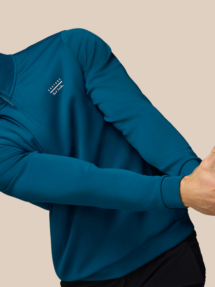 Men's Castore x Paul Smith Technical Quarter Zip Top - Teal